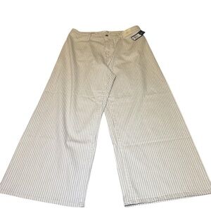 Universal Thread Women's Striped Wide-Leg Pants - Black and Cream 29” inseam